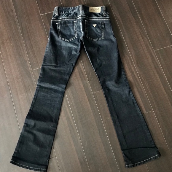 Guess Boot Cut Dark Jeans, Size 23 - Picture 2 of 3